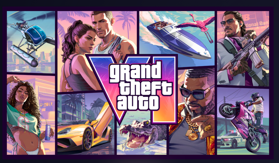GTA 6 Vice City scene with Jason and Lucia and the official GTA 6 album release date
