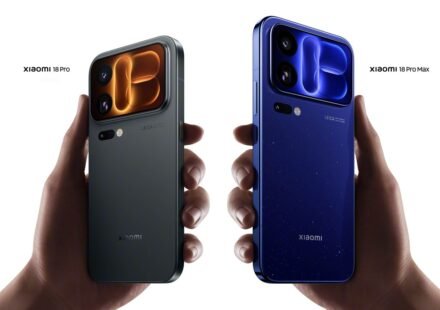 Xiaomi 18 Pro and 18 Pro Max smartphones showing their front and rear displays