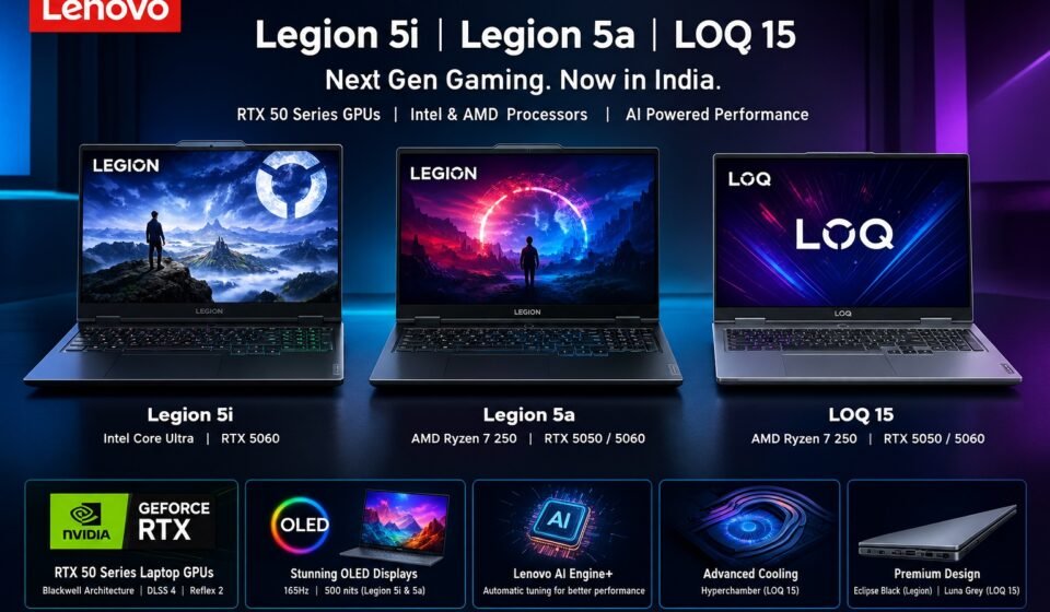 Lenovo Legion 5i, Legion 5a and LOQ 15 Launch in India With RTX 50 Series GPUs